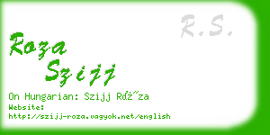 roza szijj business card